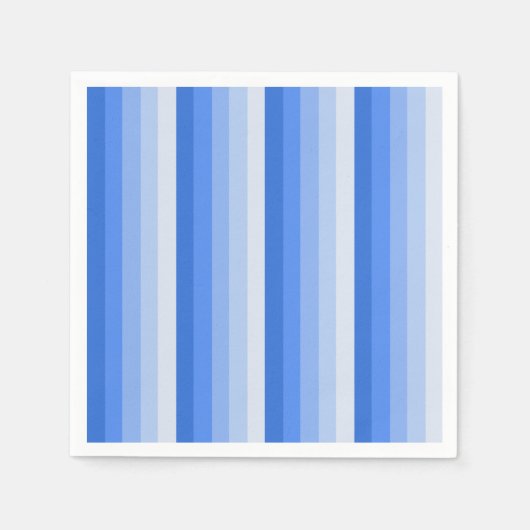 Blaue Schattenstreifen Serviette (Vorderseite)