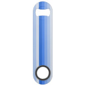Blaue Schattenstreifen Speed Flaschenöffner (Vorderseite)