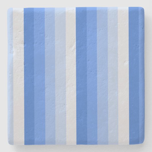 Blaue Schattenstreifen Steinuntersetzer (Vorderseite)