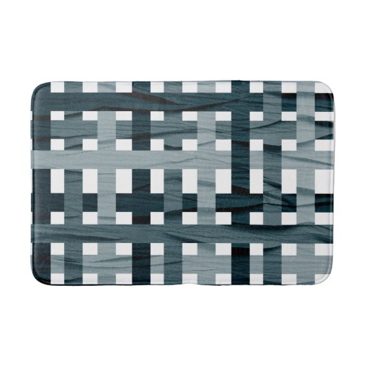 Blaue schattierte Linie Badematte (Vorderseite)