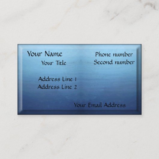 Blaue Schattierung Visitenkarte (Vorderseite)