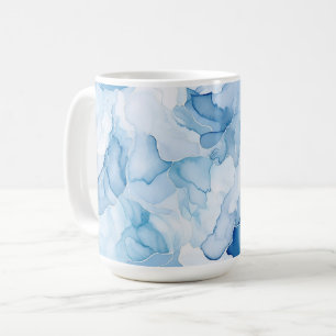 Blaue Schattierungen Abstract  Kaffeetasse