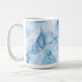 Blaue Schattierungen Abstract Kaffeetasse (Links)