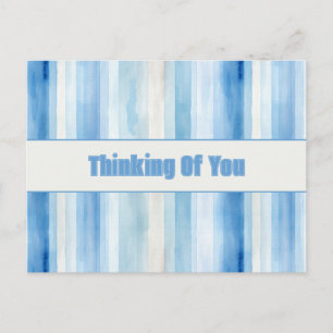 Blaue Schattierungen Abstrakte Gedanken an Dich Postkarte