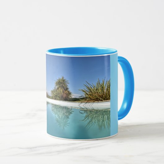 Blaue Schattierungen Kaffeetasse (VorderseiteRechts)