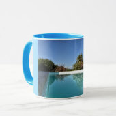 Blaue Schattierungen Kaffeetasse (Vorderseite Links)