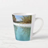 Blaue Schattierungen Latte Tasse (Rechts)