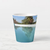 Blaue Schattierungen Latte Tasse (Vorderseite)