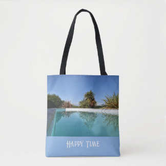 Blaue Schattierungen Latte Tasse Tasche