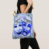 Blaue Schauspielermasken Tasche (Von Nahem)