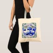 Blaue Schauspielermasken Tragetasche (Vorderseite (Produkt))
