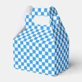 Blaue Scheckbrett-Giebel-Geschenkbox Geschenkschachtel (Rückseite)