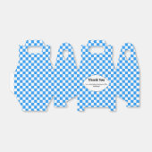 Blaue Scheckbrett-Giebel-Geschenkbox Geschenkschachtel (Ungefaltet)