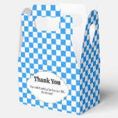 Blaue Scheckbrett-Giebel-Geschenkbox Geschenkschachtel (Geöffnet)