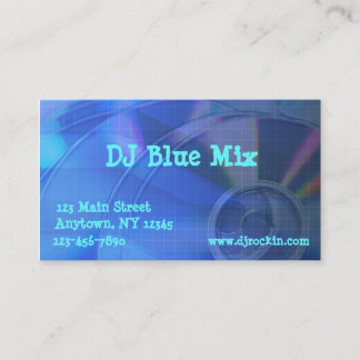 Blaue Scheiben DJ-Visitenkarte Visitenkarte