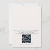 Blaue Scheune Land Rustikale QR-Code-Hochzeit Einladung (Rückseite)