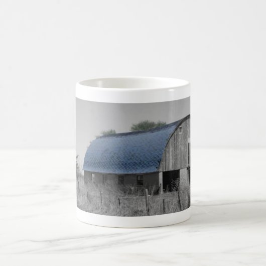 Blaue Scheunen-Tasse Kaffeetasse (Mittel)