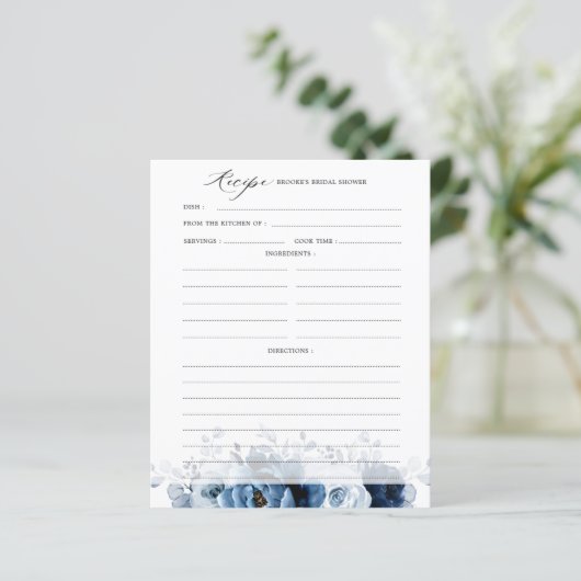 Blaue Schieferdecke Blumenrezeptur Recia Brautpart (Stehend Vorderseite)