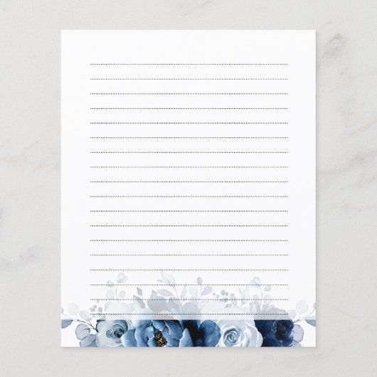 Blaue Schieferdecke Blumenrezeptur Recia Brautpart (Rückseite)