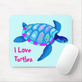 Blaue Schildkröte-Mausunterlage Mousepad (Mit Mouse)
