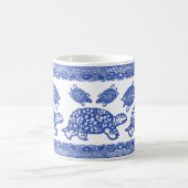 Blaue Schildkröte Tortoise Niedlich Whimsisches Ti Kaffeetasse (Mittel)