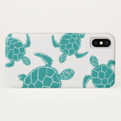 Blaue Schildkröten Case-Mate iPhone Hülle (Rückseite (Horizontal))