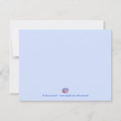 Blaue Schlafenengels-Babyparty-Einladungen Einladung (Rückseite)