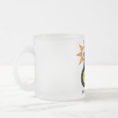 Blaue Schlag-Schlag-Traktor-T-Shirts und Geschenke Mattglastasse (Links)