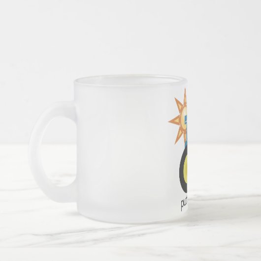 Blaue Schlag-Schlag-Traktor-T-Shirts und Geschenke Mattglastasse (Links)