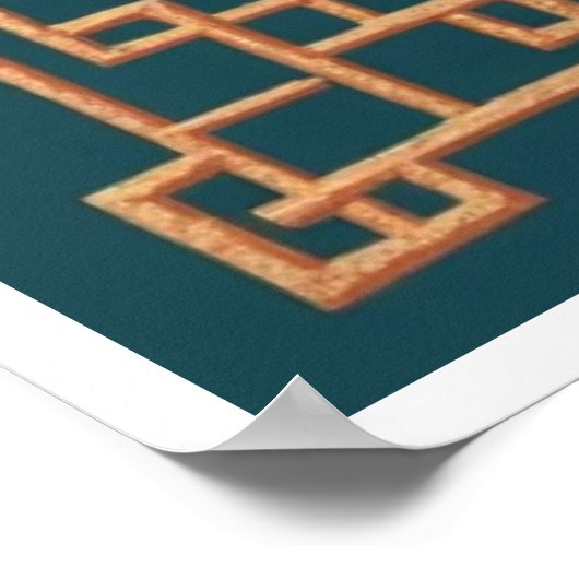 Blaue Schlange-Blume Poster (Ecke)