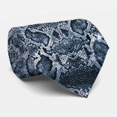 Blaue Schlange Krawatte (Gerollt)