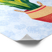 Blaue Schlange Pflanze gestrichen Poster (Ecke)