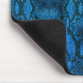 Blaue Schlangenhaut-Mauspad Mousepad (Ecke)