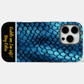 Blaue Schlangenschlange tief Case-Mate iPhone Hülle (Rückseite (Horizontal))