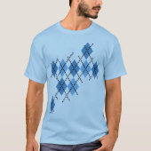 Blaue schlechte Raute T-Shirt (Vorderseite)