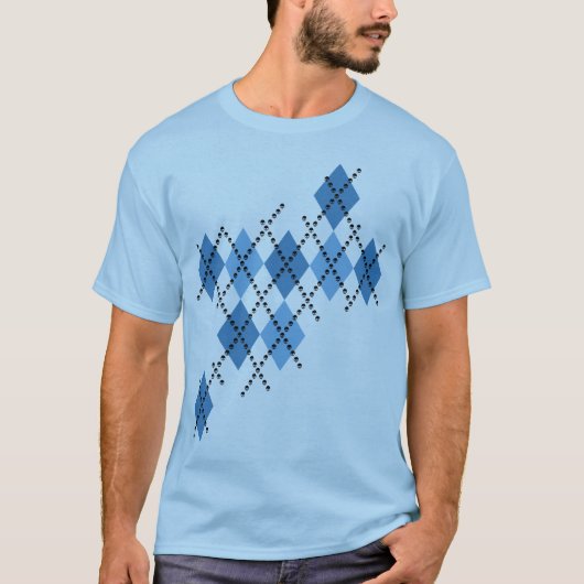 Blaue schlechte Raute T-Shirt (Vorderseite)