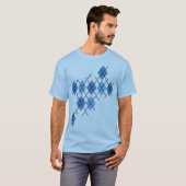 Blaue schlechte Raute T-Shirt (Vorne ganz)