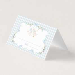 Blaue Schleife Alberner Gänsejunge Baby Shower Pla