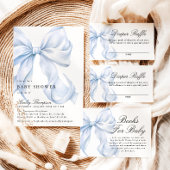 Blaue Schleife Baby Shower Coquette Schleife Pappt Pappteller