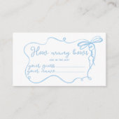 Blaue Schleife Begleitkarte (Vorderseite)