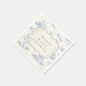 Blaue Schleife Blaubeergarten-Babyshower Serviette (Ecke)