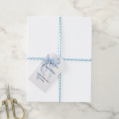 Blaue Schleife Brautparty Geschenkanhänger (Mit Garn)