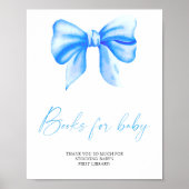 Blaue Schleife - Bücher für Kinderposter Poster (Vorne)