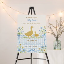 Blaue Schleife Floral Alberner Gänserich Jungen Ba