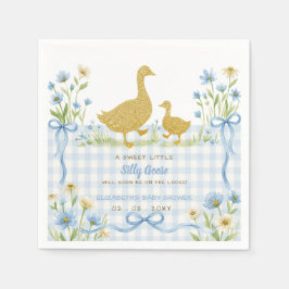 Blaue Schleife Floral Alberner Ganter Junge Baby-P Serviette