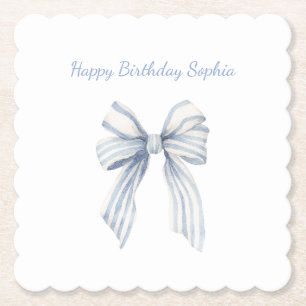 Blaue Schleife Geburtstag Untersetzer