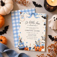Blaue Schleife Geist Oktober Halloween Baby Shower