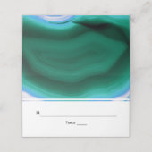 Blaue Schleife geode Hochzeitskorb Platzkarte (Außenseite Aufgefaltet)