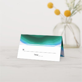 Blaue Schleife geode Hochzeitskorb Platzkarte