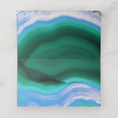 Blaue Schleife geode Hochzeitskorb Platzkarte (Innenseite Aufgefaltet)